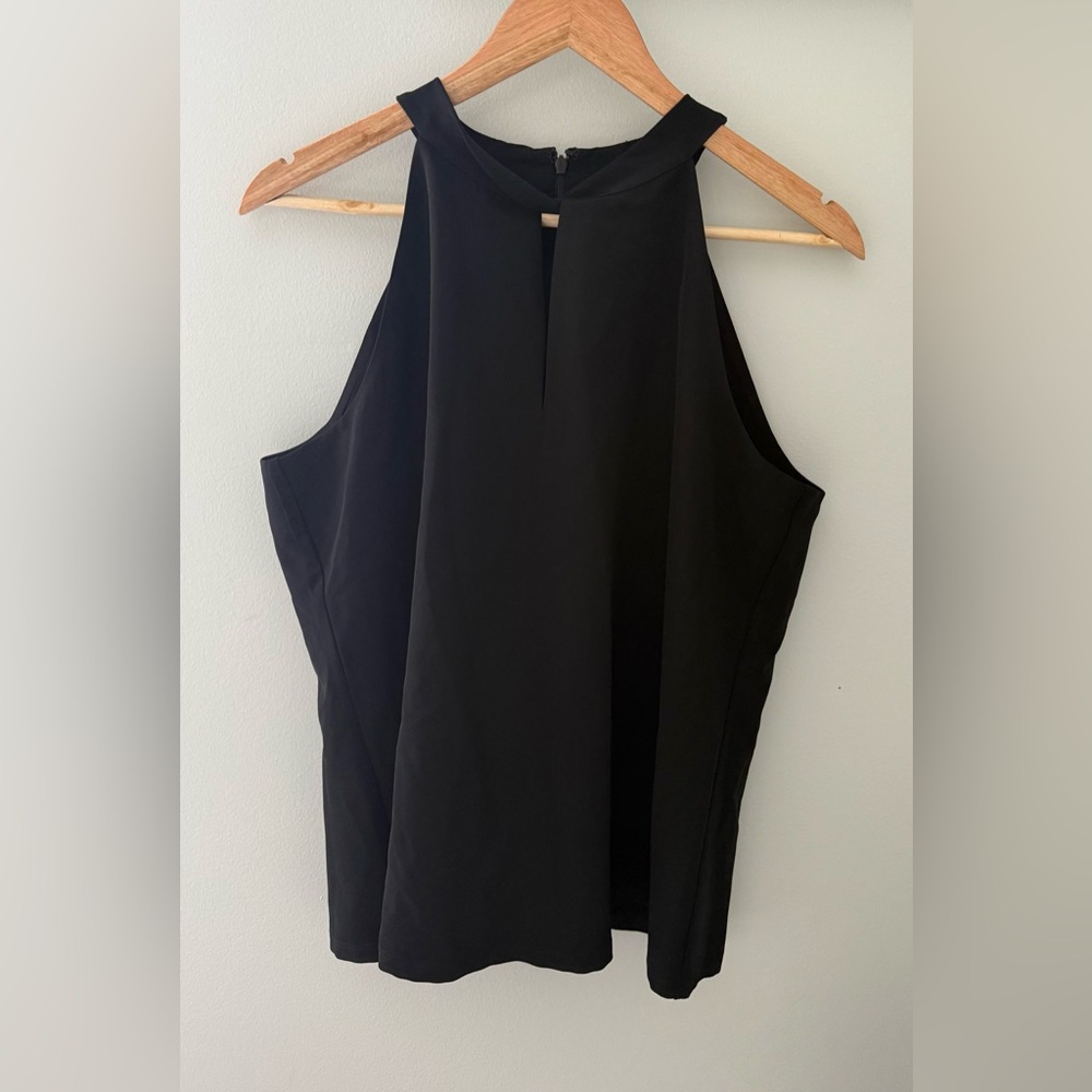 Ecru Black Halter Blouse